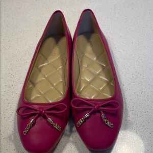 Michael Kors Pink Loafers with Bow Detail NWOT